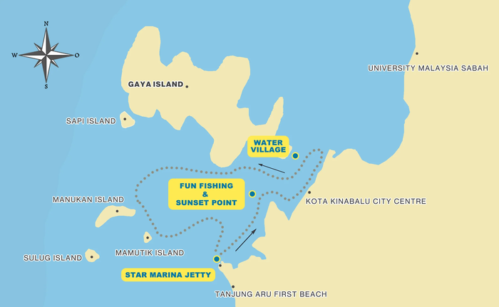 Sunset Party Boat Cruise in Kota Kinabalu 