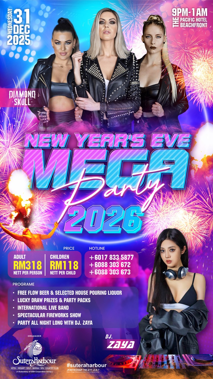 Sutera Harbour New Year Eve’s Mega Party 2026