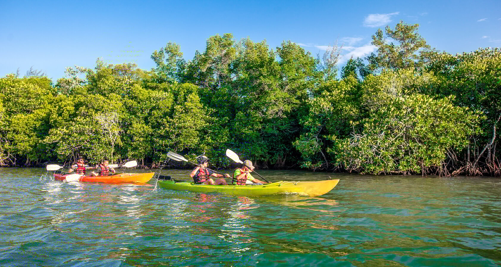 Get fit while having fun with your friends at Tembara Kayak.