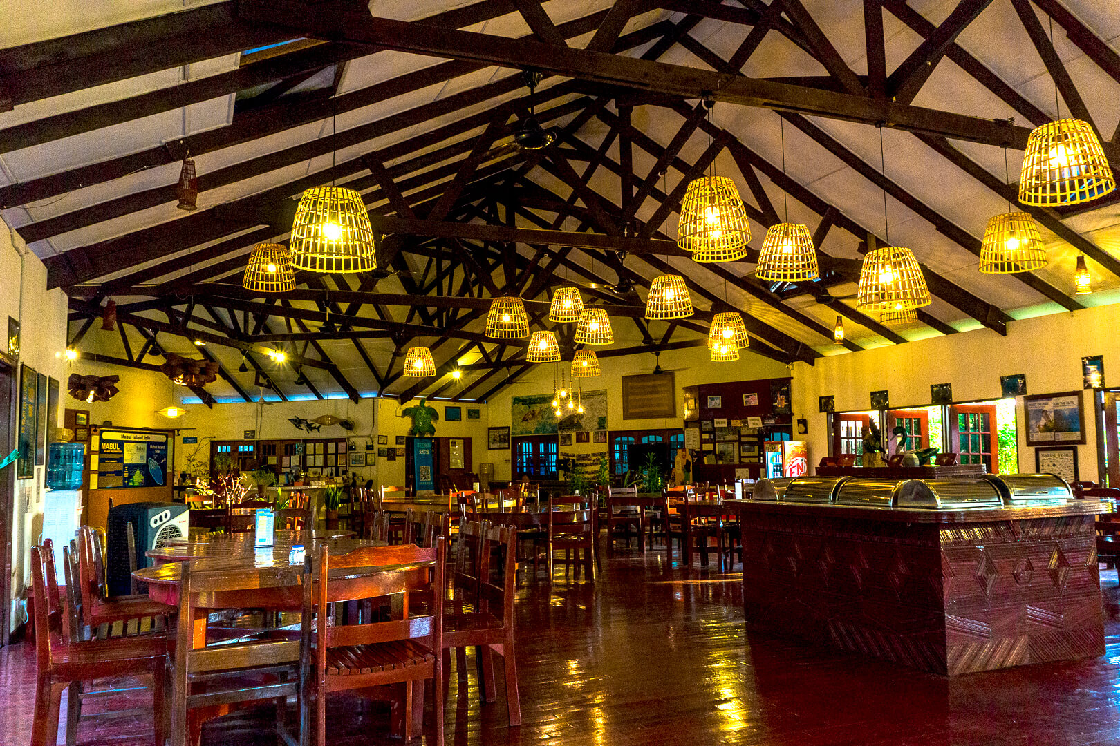 Full board meals provided at the resort's restaurant.