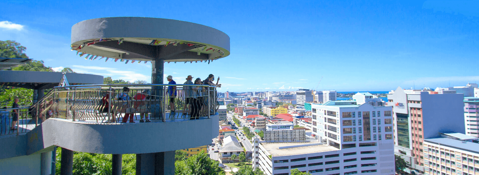 Kota Kinabalu city view from Signal Hill Observatory Tower