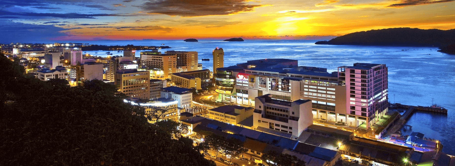 Kota Kinabalu city at night