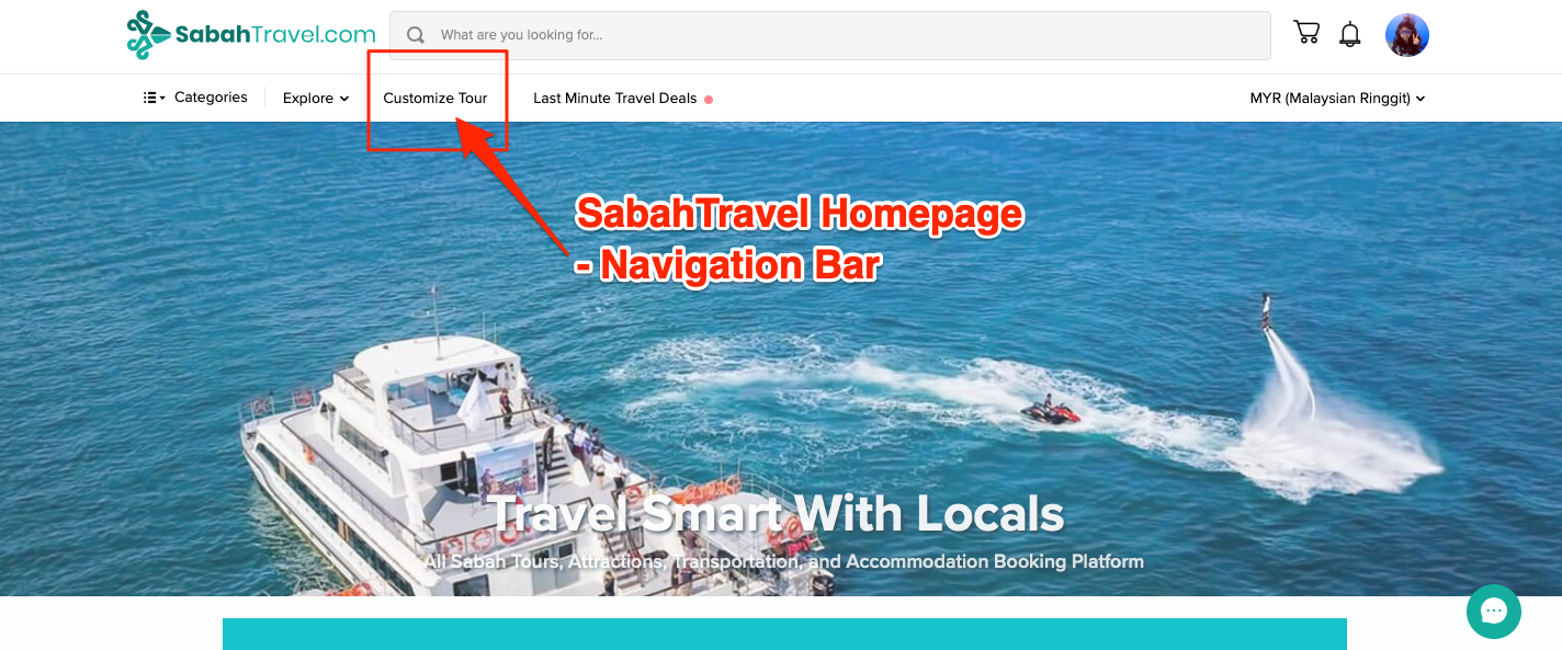 Destination highlight