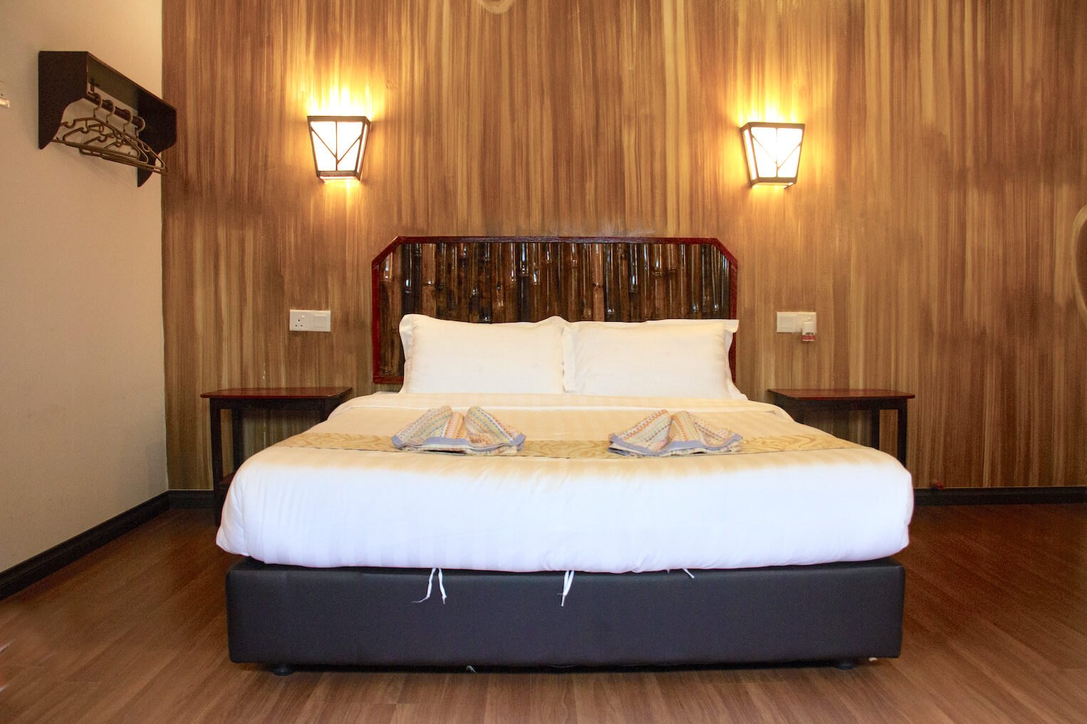 Relax and rest in this clean and comfortable wooden cottage at Bilit Adventure Lodge.