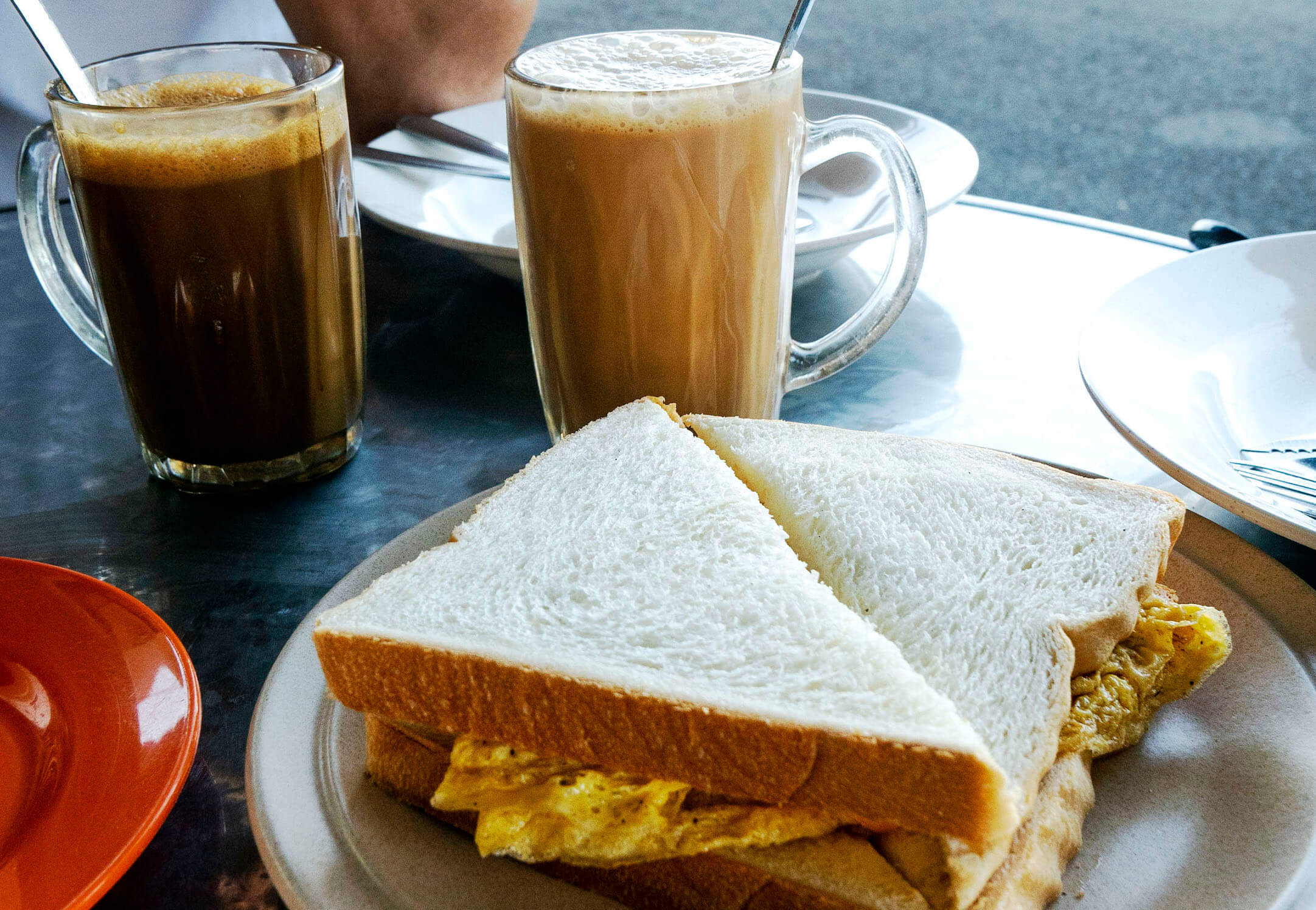 Teh "C" and Egg sandwich with special mayo sauce are must-buys in Union Tea House