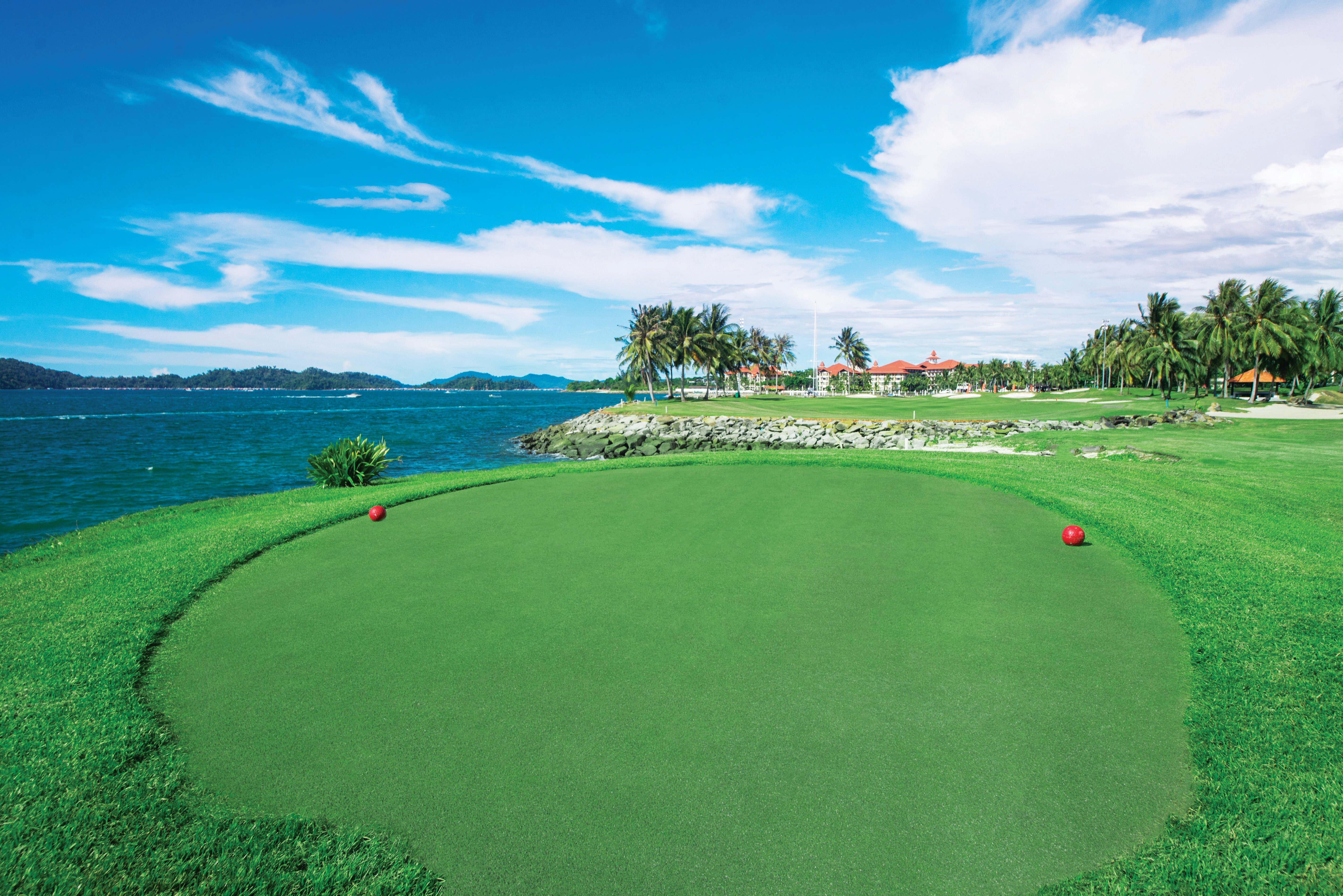 Enjoy a tee-off session at Kinabalu Golf Club, one of the many amenities in Sutera Harbour Resort.