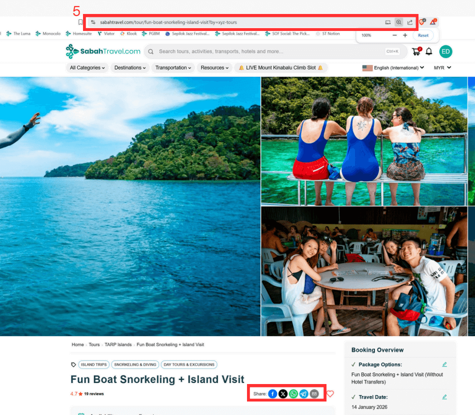 Destination highlight